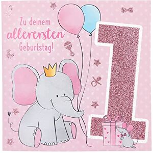 Depesche 11515-001 Number Card for 1st Birthday with Music, Refined Folding Card with Original Text Inside Including Envelope, Format 15.5 x 15.5 cm Depesche 11515-001 Number Card for 1st Birthday with Music, Refined Folding Card with Original Text Inside Including Envelope, Format 15.5 x 15.5 cm