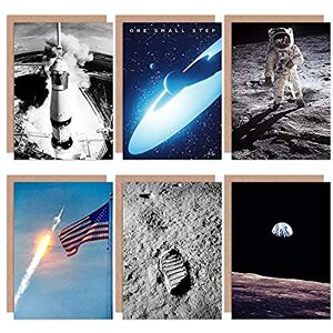 Artery8 Apollo 11 Astronaut Aldrin Armstrong NASA 50th Anniversary Moon Landing All Occasions Various Assorted Blank Greeting Cards With Envelopes Pack of 6 Artery8 Apollo 11 Astronaut Aldrin Armstrong NASA 50th Anniversary Moon Landing All Occasions Various Assorted Blank Greeting Cards With Envelopes Pack of 6