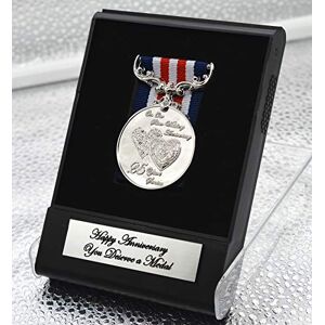 The Commemorative Coin Company 25th Silver Wedding Anniversary Medal in Display/Presentation Case. For Long/Distinguished Service and Bravery in the Field. Gift/Present Husband/Wife/Partner The Commemorative Coin Company 25th Silver Wedding Anniversary Medal in Display/Presentation Case. For Long/Distinguished Service and Bravery in the Field. Gift/Present Husband/Wife/Partner