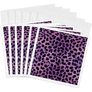 3dRose Purple Cheetah Animal Print Greeting Cards, 6 by 6-inches, Set of 6 (gc_20342_1) 3dRose Purple Cheetah Animal Print Greeting Cards, 6 by 6-inches, Set of 6 (gc_20342_1)
