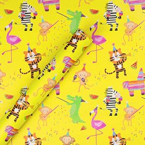 Hallmark Multi-Occasion Reversible Kids' Wrapping Paper from 'Party Animals' 2m Roll (Birthday, Congratulations, Well Done) Hallmark Multi-Occasion Reversible Kids' Wrapping Paper from 'Party Animals' 2m Roll (Birthday, Congratulations, Well Done)