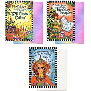 Blue Mountain Arts Birthday Card Assortment from Suzy Toronto—3 Unique Birthday Cards to Celebrate the Wonderful Women in Your Life Blue Mountain Arts Birthday Card Assortment from Suzy Toronto—3 Unique Birthday Cards to Celebrate the Wonderful Women in Your Life