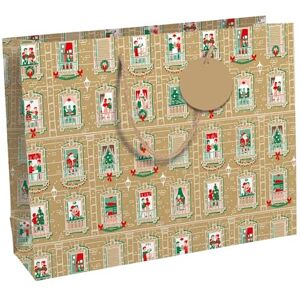 Eurowrap X-34659-6C – Spirit of Christmas, Kraft Shopping Bag 37.5 x 11.5 x 27.5 cm – Pack of 6 Eurowrap X-34659-6C – Spirit of Christmas, Kraft Shopping Bag 37.5 x 11.5 x 27.5 cm – Pack of 6