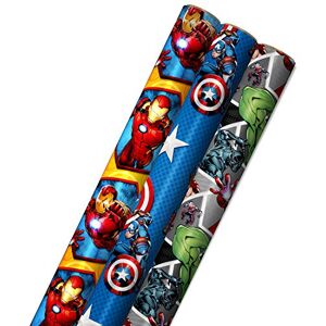 Hallmark Avengers Wrapping Paper with Cut Lines on the Reverse - 3-Pack Hallmark Avengers Wrapping Paper with Cut Lines on the Reverse - 3-Pack
