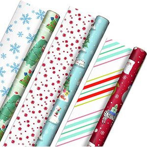 Hallmark Trendy Reversible Christmas Wrapping Paper for Kids (3 Rolls: 120 sq. ft. ttl) Dinosaurs, Koalas, Polar Bears, Penguins, Camels, Zebras, Stripes Hallmark Trendy Reversible Christmas Wrapping Paper for Kids (3 Rolls: 120 sq. ft. ttl) Dinosaurs, Koalas, Polar Bears, Penguins, Camels, Zebras, Stripes