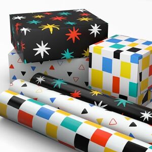 Hallmark 3 Mini Rolls of Wrapping Paper, 17.5" Wide, 45 Square Feet Hallmark 3 Mini Rolls of Wrapping Paper, 17.5" Wide, 45 Square Feet