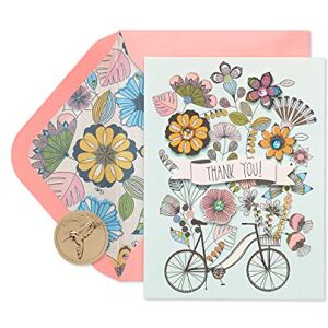 Papyrus Thank You Cards with Envelopes, Flowers & Bike with Glitter (8-Count) Papyrus Thank You Cards with Envelopes, Flowers & Bike with Glitter (8-Count)