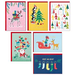 Hallmark Boxed Christmas Cards Assortment, Colorful Vintage (6 Designs, 24 Cards with Envelopes) Hallmark Boxed Christmas Cards Assortment, Colorful Vintage (6 Designs, 24 Cards with Envelopes)