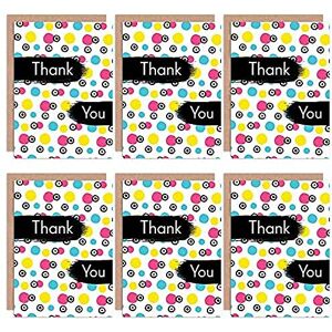 Wee Blue Coo Thank You Cards 6 Pack Polka Dot Yellow Pink Blue Kids Set Cards Wee Blue Coo Thank You Cards 6 Pack Polka Dot Yellow Pink Blue Kids Set Cards