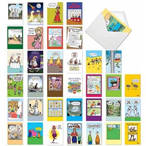 NobleWorks 36 Assorted Funny Birthday Cards Bulk Box Set with Envelopes (36 Designs, 1 Each) Mixed Humor Greeting Card Variety Pack for Men and Women Cartoon Party AC9374BDG-B1x36 NobleWorks 36 Assorted Funny Birthday Cards Bulk Box Set with Envelopes (36 Designs, 1 Each) Mixed Humor Greeting Card Variety Pack for Men and Women Cartoon Party AC9374BDG-B1x36