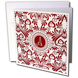 3dRose gc_245294_2 6 x 6-Inch "Letter a Encircled with Gorgeous Ruby Red and White Swirls" Greeting Card (Set of 12) 3dRose gc_245294_2 6 x 6-Inch "Letter a Encircled with Gorgeous Ruby Red and White Swirls" Greeting Card (Set of 12)