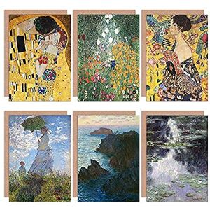 Artery8 - Monet Klimt Water Lilies - Greeting Cards Artery8 - Monet Klimt Water Lilies - Greeting Cards