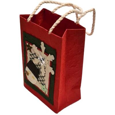 VIE Mulberry Paper Gift Bag, Christmas, 6x7x3cm, Pack of 10 VIE Mulberry Paper Gift Bag, Christmas, 6x7x3cm, Pack of 10