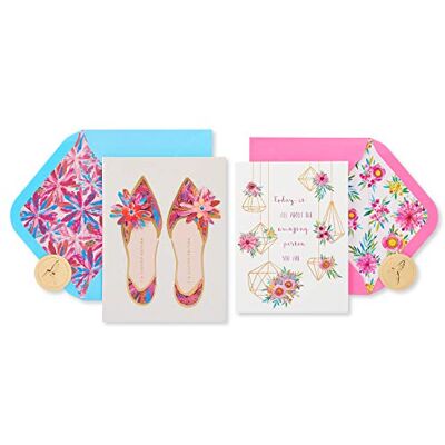 Papyrus Birthday Cards for Her, Shoes and Terrarium (2-Count) Papyrus Birthday Cards for Her, Shoes and Terrarium (2-Count)