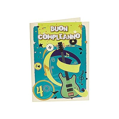 LINA SRL Guitar Interactive Birthday Card - Greeting Card LINA SRL Guitar Interactive Birthday Card - Greeting Card