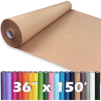 PH PERKHOMY PerkHomy Brown Kraft Paper Roll 36" x 1,800" (150') for Gift Wrapping Bouquet Flower Art Painting Craft Writing Packaging Shipping 80GSM 55LB (Brown, 36" x 150') PH PERKHOMY PerkHomy Brown Kraft Paper Roll 36" x 1,800" (150') for Gift Wrapping Bouquet Flower Art Painting Craft Writing Packaging Shipping 80GSM 55LB (Brown, 36" x 150')