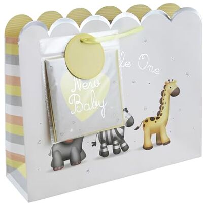 Eurowrap White Hello Little One New Baby Gift Bag With Gift Tag and Greeting Card Baby Shower Newborn Gift Wrap Set Occasion Present 32cm x 44cm x 13cm Eurowrap White Hello Little One New Baby Gift Bag With Gift Tag and Greeting Card Baby Shower Newborn Gift Wrap Set Occasion Present 32cm x 44cm x 13cm