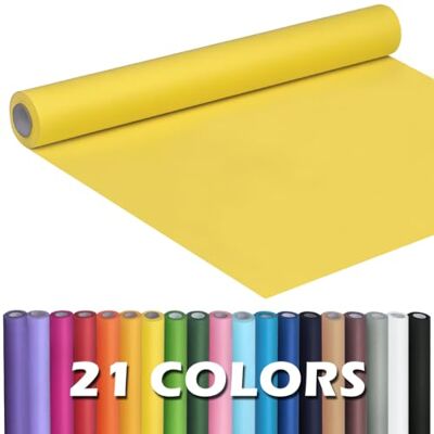 PH PERKHOMY PerkHomy Lemon Yellow Kraft Paper Roll 17.5" x 960" (80') for Gift Wrapping Bouquet Flower Art Painting Craft Writing Packaging Shipping 80GSM 55LB (Lemon Yellow, 17.5" x 80') PH PERKHOMY PerkHomy Lemon Yellow Kraft Paper Roll 17.5" x 960" (80') for Gift Wrapping Bouquet Flower Art Painting Craft Writing Packaging Shipping 80GSM 55LB (Lemon Yellow, 17.5" x 80')