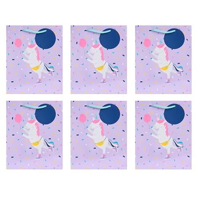 UK Greetings Multipack of 6 Medium Gift Bags for Her/Girls Party Unicorn Design UK Greetings Multipack of 6 Medium Gift Bags for Her/Girls Party Unicorn Design