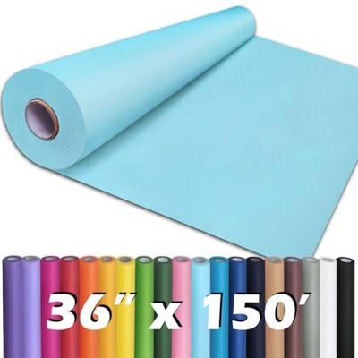 PH PERKHOMY PerkHomy Light Blue Kraft Paper Roll 36" x 1,800" (150') for Gift Wrapping Bouquet Flower Art Painting Craft Writing Packaging Shipping 80GSM 55LB (Light Blue, 36" x 150') PH PERKHOMY PerkHomy Light Blue Kraft Paper Roll 36" x 1,800" (150') for Gift Wrapping Bouquet Flower Art Painting Craft Writing Packaging Shipping 80GSM 55LB (Light Blue, 36" x 150')