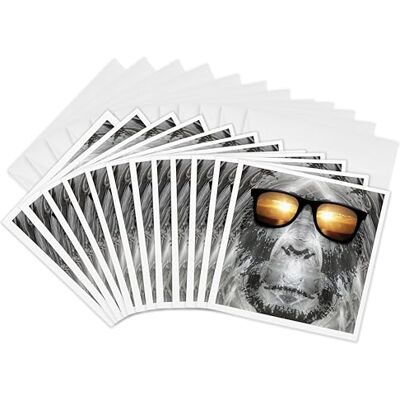 3dRose Bigfoot in Shades Bigfoot or Sasquatch is Pictured in Style Wearing Sunglasses Greeting Cards, 6 by 6-inches, Set of 12 (gc_19405_2) 3dRose Bigfoot in Shades Bigfoot or Sasquatch is Pictured in Style Wearing Sunglasses Greeting Cards, 6 by 6-inches, Set of 12 (gc_19405_2)