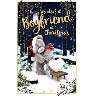 Me To You Bear 3D Holographic Boyfriend Christmas Card Me To You Bear 3D Holographic Boyfriend Christmas Card