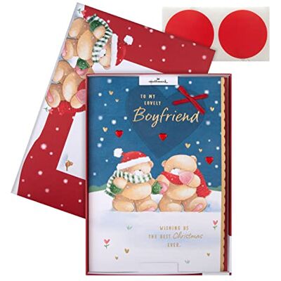 Hallmark Boxed Christmas Card for Boyfriend Cute Forever Friends Winter Love Design Hallmark Boxed Christmas Card for Boyfriend Cute Forever Friends Winter Love Design