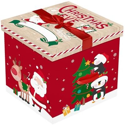 Eurowrap Christmas Eve Delivery Gift Box Square Shape Gift Set Keepsake Xmas North Pole Presents Personalise with Stickers Included Eurowrap Christmas Eve Delivery Gift Box Square Shape Gift Set Keepsake Xmas North Pole Presents Personalise with Stickers Included