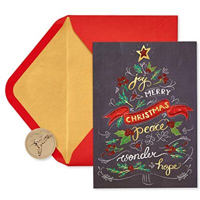 Papyrus Christmas Cards Boxed with Envelopes, To You and Yours, Holiday Tree (14-Count) Papyrus Christmas Cards Boxed with Envelopes, To You and Yours, Holiday Tree (14-Count)