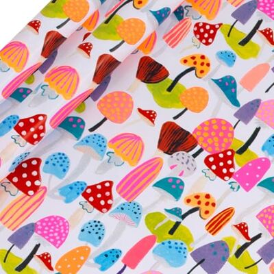 Glick 2 Pack Shining Shrooms Wrapping Paper, For Birthdays and Celebrations, 2 x Recyclable Rolls (each 4m x 70cm), Pink Glick 2 Pack Shining Shrooms Wrapping Paper, For Birthdays and Celebrations, 2 x Recyclable Rolls (each 4m x 70cm), Pink