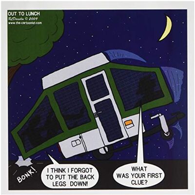 3dRose Pop-Up Camper Set-Up Problems Greeting Cards, 6 by 6-inches, Set of 12 (gc_4513_2) 3dRose Pop-Up Camper Set-Up Problems Greeting Cards, 6 by 6-inches, Set of 12 (gc_4513_2)
