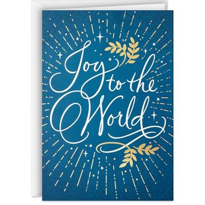 Hallmark Boxed Christmas Cards, Joy to the World (40 Cards and 40 Envelopes) Blue and Gold Hallmark Boxed Christmas Cards, Joy to the World (40 Cards and 40 Envelopes) Blue and Gold