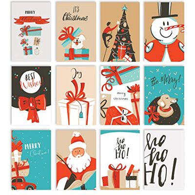 Better Office Products Christmas Holiday Greeting Card Set, 100 Pack, 4 x 6 Inch, 12 Assorted Custom Illustrative Designs, Blank Inside, Complete with Envelopes, 100 Christmas Cards Set Better Office Products Christmas Holiday Greeting Card Set, 100 Pack, 4 x 6 Inch, 12 Assorted Custom Illustrative Designs, Blank Inside, Complete with Envelopes, 100 Christmas Cards Set