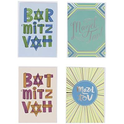 Hallmark Tree of Life Bat Mitzvah and Bar Mitzvah Boxed Cards Assortment (Bat and Bar Mitzvah Congratulations, 3 Cards Each of 4 Card Designs, 12 Greeting Cards and 12 Envelopes) Hallmark Tree of Life Bat Mitzvah and Bar Mitzvah Boxed Cards Assortment (Bat and Bar Mitzvah Congratulations, 3 Cards Each of 4 Card Designs, 12 Greeting Cards and 12 Envelopes)