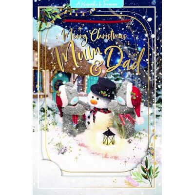 Me To You Bear 3D Holographic Mum & Dad Christmas Card Me To You Bear 3D Holographic Mum & Dad Christmas Card
