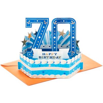 Hallmark Paper Wonder 70th Birthday Pop Up Card (Celebrating You) Hallmark Paper Wonder 70th Birthday Pop Up Card (Celebrating You)