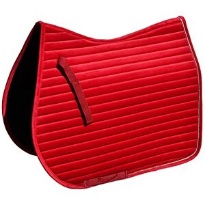 Rhinegold Diamante Channel Quilt GP Saddle Pad-Cob-Rose Red Rhinegold Diamante Channel Quilt GP Saddle Pad-Cob-Rose Red