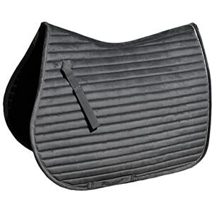 Rhinegold Diamante Channel Quilt GP Saddle Pad-Cob-LavaGrey Rhinegold Diamante Channel Quilt GP Saddle Pad-Cob-LavaGrey