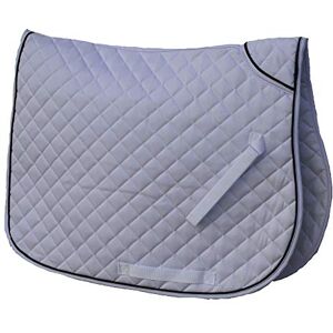 Rhinegold Twin Bound Saddle Cloth Cob White Rhinegold Twin Bound Saddle Cloth Cob White