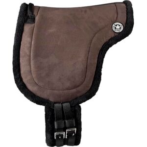 PFIFF 103004 Bareback Riding Mat without Headband Velour Leather and Faux Fur with Saddle Strap Brown PFIFF 103004 Bareback Riding Mat without Headband Velour Leather and Faux Fur with Saddle Strap Brown