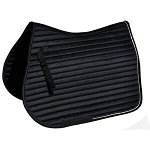 Rhinegold Diamante Channel Quilt GP Saddle Pad-Pony-Black Rhinegold Diamante Channel Quilt GP Saddle Pad-Pony-Black