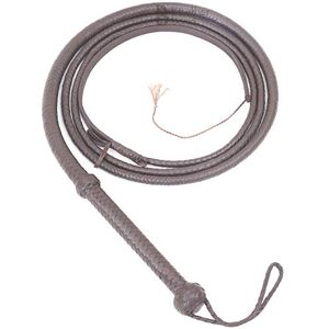 Indiana Jones Style 8 Foot 8 Plait Dark Brown Leather Equestrian Bullwhip - Bullwhip Indiana Jones Style 8 Foot 8 Plait Dark Brown Leather Equestrian Bullwhip - Bullwhip