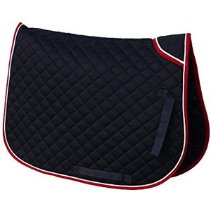 Rhinegold Twin Bound Saddle Cloth Cob Navy Rhinegold Twin Bound Saddle Cloth Cob Navy