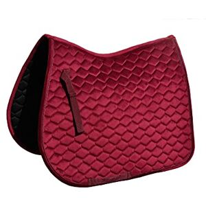 Rhinegold Velvet Hexagon GP Saddle Pad-Cob-Bordeaux Rhinegold Velvet Hexagon GP Saddle Pad-Cob-Bordeaux