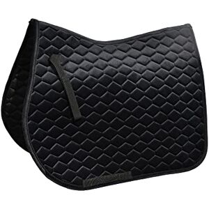 Rhinegold Velvet Hexagon GP Saddle Pad-Cob-Black Rhinegold Velvet Hexagon GP Saddle Pad-Cob-Black