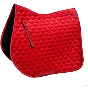 Rhinegold Velvet Hexagon GP Saddle Pad-Cob-Rose Red Rhinegold Velvet Hexagon GP Saddle Pad-Cob-Rose Red