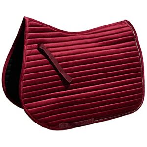 Rhinegold Diamante Channel Quilt GP Saddle Pad-Cob-Bordeaux Rhinegold Diamante Channel Quilt GP Saddle Pad-Cob-Bordeaux