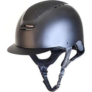 Rhinegold Pro Carbon HORSE RIDING HAT with Removable Lining, Kids and Adult Horse Riding Helmets, 52cm, Black/Glitter Rhinegold Pro Carbon HORSE RIDING HAT with Removable Lining, Kids and Adult Horse Riding Helmets, 52cm, Black/Glitter