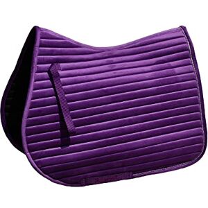 Rhinegold Diamante Channel Quilt GP Saddle Pad-Cob-Violet Rhinegold Diamante Channel Quilt GP Saddle Pad-Cob-Violet