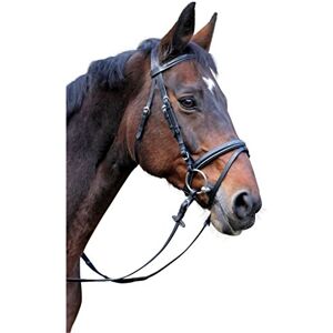 Covalliero Classic Leather Snaffle Bridle, Black, Pony Covalliero Classic Leather Snaffle Bridle, Black, Pony